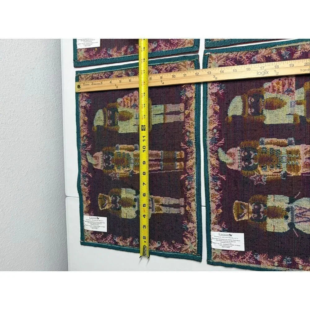 Vintage Current Set of 4 Nutcracker Tapestry Placemats Christmas 18
